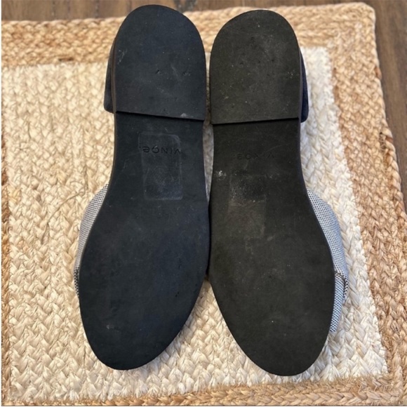 Vince Idara Open Toe Twisted D’Orsay Navy White Sandal Flats Size 9 - Picture 11 of 13